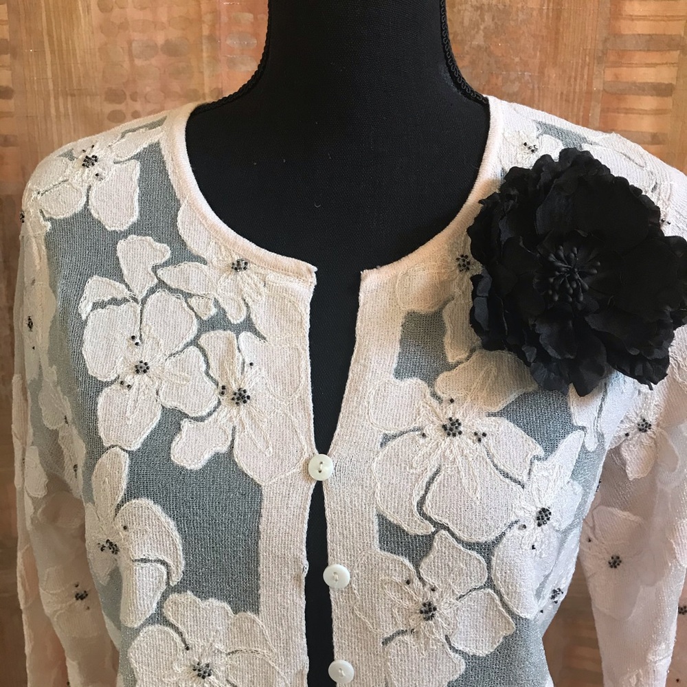 COPY - Sigrid Olsen Collection Lace Cardigan